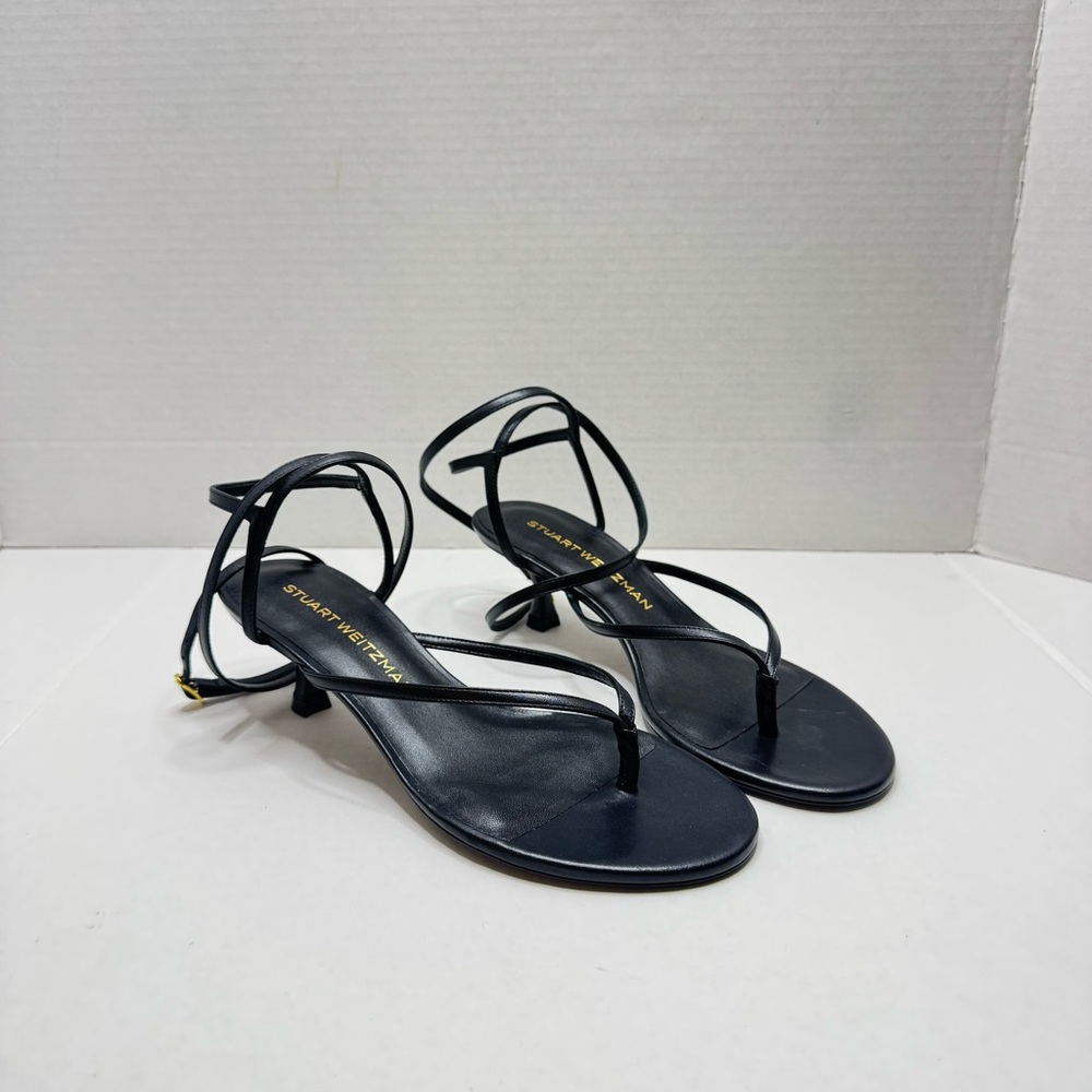 Stuart Weitzman Jimena Black Strappy Sandals - Picture 2 of 11